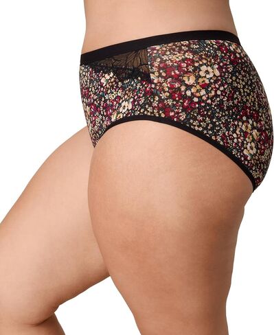 PLAYTEX Women's Microfiber Hipster Pack, Plus-Size Underwear Available, Full Coverage, Moisture-Wicking, 3-Pack in Saudi Arabia
