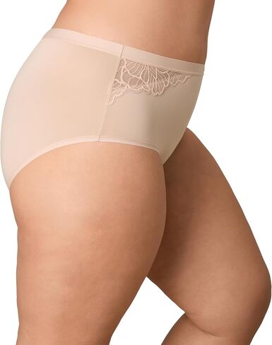 PLAYTEX Women's Microfiber Hipster Pack, Plus-Size Underwear Available, Full Coverage, Moisture-Wicking, 3-Pack in Saudi Arabia
