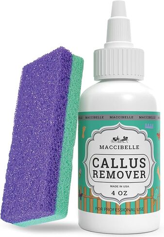 Maccibelle Callus Remover Extra Strength for Feet, Professional Callus and Corn Eliminator Liquid Gel 4 oz (Callus + Pumice) in Saudi Arabia