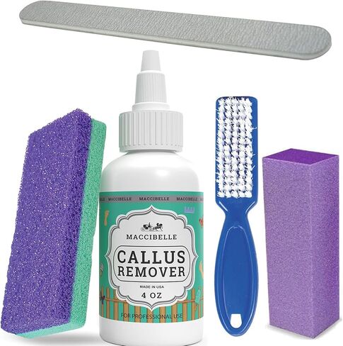 Maccibelle Callus Remover Extra Strength for Feet, Professional Callus and Corn Eliminator Liquid Gel 4 oz (Callus + Pumice) in Saudi Arabia