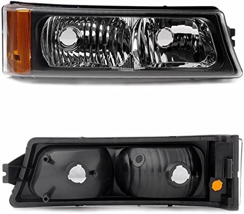 AKKON - For 2003-2006 Chevy Silverado/Avalanche Black Bumper Turn Signal Parking Lights Lamps Left + right Pair in Kuwait