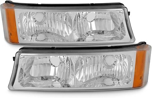 AKKON - For 2003-2006 Chevy Silverado/Avalanche Black Bumper Turn Signal Parking Lights Lamps Left + right Pair in Kuwait