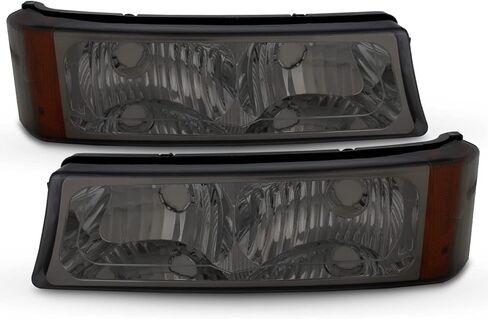 AKKON - For 2003-2006 Chevy Silverado/Avalanche Black Bumper Turn Signal Parking Lights Lamps Left + right Pair in Kuwait