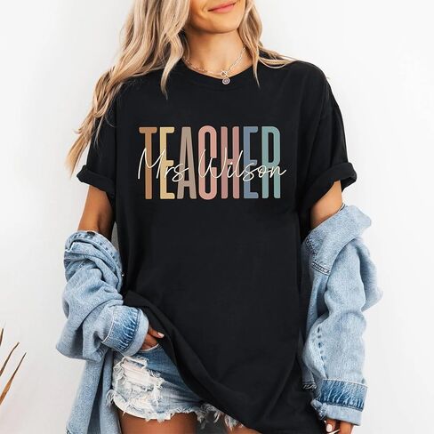 Comfort Color Personalized Teacher Shirts Sweatshirt Hoodie For Women, Custom Teacher Gifts, Teachers Appreciation 1 in Kuwait