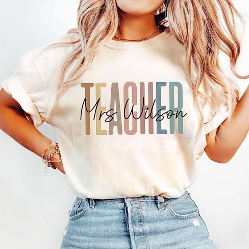 Comfort Color Personalized Teacher Shirts Sweatshirt Hoodie For Women, Custom Teacher Gifts, Teachers Appreciation 1 in Kuwait