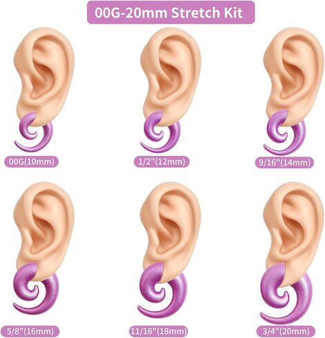 Oyaface Acrylic Big Gauges Set Tapers Plugs Ear Stretching Kit 00G-20MM Piercings in Saudi Arabia