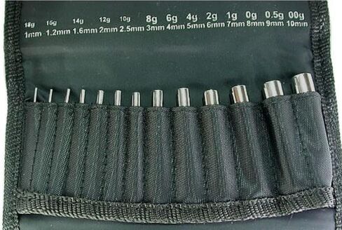 13pc Set Calor Style of Insertion Taper 18g-00g (1mm-10mm) Expanders Lobe Expansion in Saudi Arabia