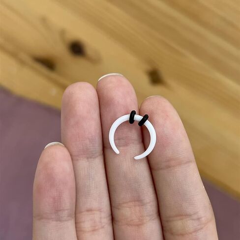 1-2PCS Acrylic Pincher Tapers Septum Rings 00G 0G 1G 2G 4G 6G 8G 10G 12G 14G Buffalo Horseshoe Stretcher Expander Gauges Ear Nose Piercing Taper Kit in Saudi Arabia