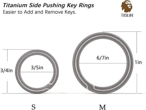 حلقات مفاتيح من التيتانيوم من TISUR لسلاسل المفاتيح، مجموعة تنظيم مفاتيح الدفع الجانبي سريعة الفك in Kuwait