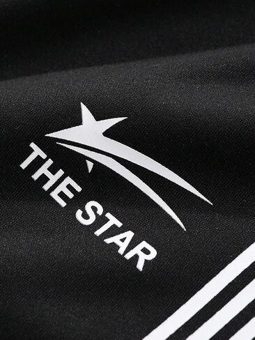 QJQ Men's Wide Leg Baggy Sweatpants Vintage Y2K Striped Track Pants with Pockets Casual Streetwear in Kuwait