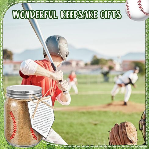 3 Pack Softball Printed Mason Jars 16 oz Sports Themed Glass Jars with Memory Tag Softball Senior Gift Printed Dirt Jar for Team Coach Player Gift Sport Party Favors in Kuwait
