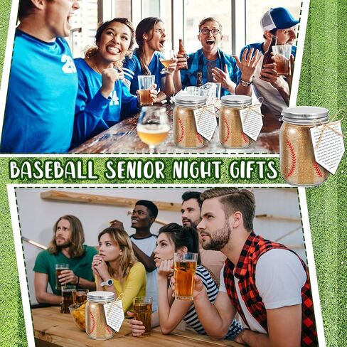 3 Pack Softball Printed Mason Jars 16 oz Sports Themed Glass Jars with Memory Tag Softball Senior Gift Printed Dirt Jar for Team Coach Player Gift Sport Party Favors in Kuwait