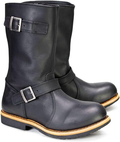 Milwaukee Leather MBM9066 Men's Black Black Classic Engineer Motorcycle Riding Boots - 10.5 in Saudi Arabia