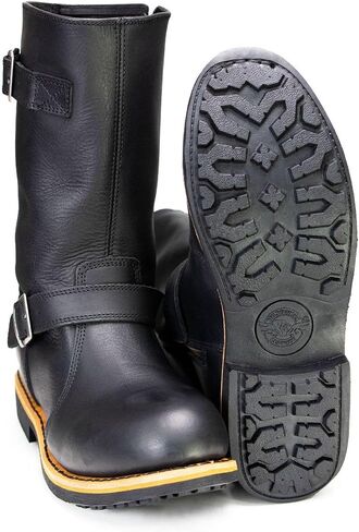 Milwaukee Leather MBM9066 Men's Black Black Classic Engineer Motorcycle Riding Boots - 10.5 in Saudi Arabia