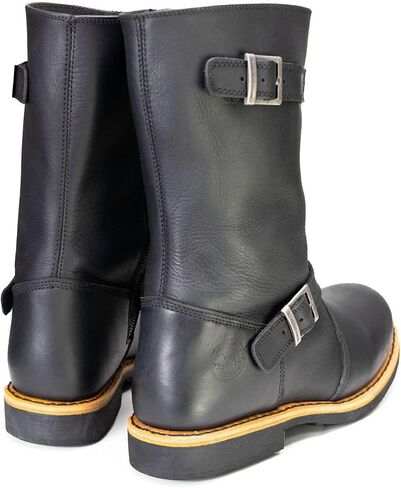Milwaukee Leather MBM9066 Men's Black Black Classic Engineer Motorcycle Riding Boots - 10.5 in Saudi Arabia