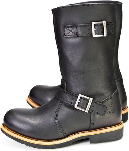 Milwaukee Leather MBM9066 Men's Black Black Classic Engineer Motorcycle Riding Boots - 10.5 in Saudi Arabia