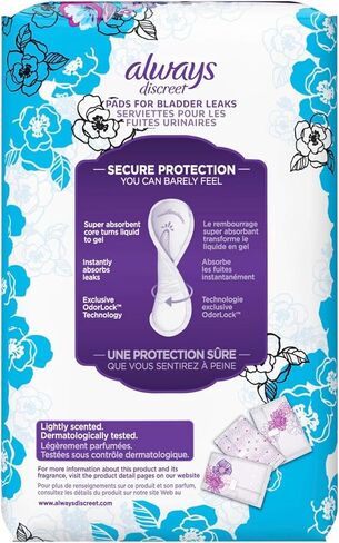 Always Discreet, Incontinence Light Pads, 3 Drops, 30 Pads each (Value Pack of 6) in Saudi Arabia