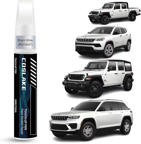 Car Touch Up Paint (Black (PX8)) لجيب Jeep ، مجموعة إصلاح خدش الطلاء ، حل سريع وسهل للإصلاح ، 2 في 1 قلم مزيل الخدش مع مطابقة بالألوان in Kuwait