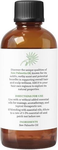Saw Palmetto Oil - Premium Undiluted Carrier Oil by Essential Delights (4 oz.) | for Skin, Face, Body, Hair Revitalization | Vegan & Cruelty Free in Saudi Arabia