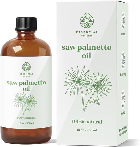 Saw Palmetto Oil - Premium Undiluted Carrier Oil by Essential Delights (4 oz.) | for Skin, Face, Body, Hair Revitalization | Vegan & Cruelty Free in Saudi Arabia