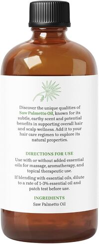 Saw Palmetto Oil - Premium Undiluted Carrier Oil by Essential Delights (4 oz.) | for Skin, Face, Body, Hair Revitalization | Vegan & Cruelty Free in Saudi Arabia