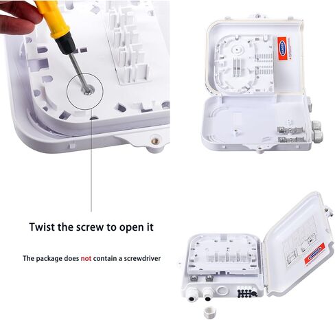 6 Core Fiber Optical Terminal Box Fiber Optic Distribution Enclosure FTTH Fiber Optic Accessories 8.08 x 5.31 x 1.57inch in Kuwait
