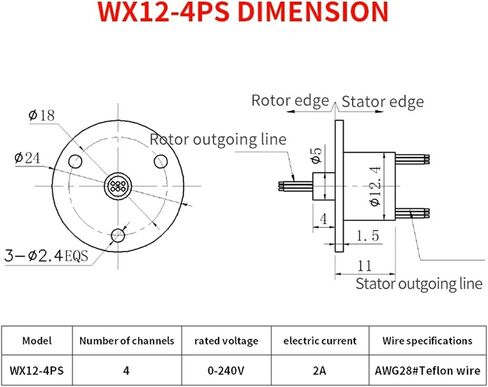 Small power motor slip ring 4-way 2 amp slip ring can transmit current and signal compact slip ring in Saudi Arabia
