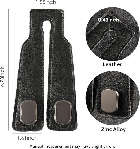 KINIVA Car Seat Headrest Storage Hooks, Set of 2, Suede PU Leather, Double Hooks (07-Grey) in Kuwait