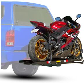 HECASA 600LB Motorcycle Carrier with Loading Ramp Heavy Duty Steel Hauler Rack Dirt Bike Rack Hitch Mount - You Will Get Multiple Packages in Kuwait