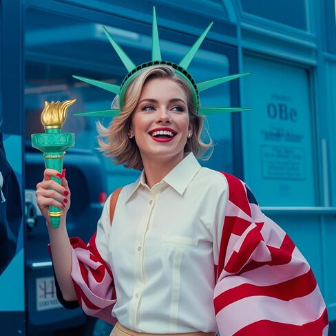 Statue of Liberty Crown and Torch,Statue of Liberty Costume Accessories for Adult Independence Day Cosplay in Kuwait