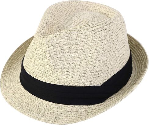 Simplicity Fedora for Men Women Unisex Men's Women's Classic Manhattan Structured Gangster Trilby Fedora Hat in Saudi Arabia