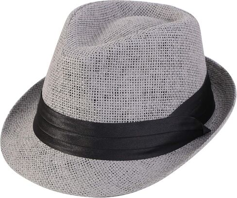 Simplicity Fedora for Men Women Unisex Men's Women's Classic Manhattan Structured Gangster Trilby Fedora Hat in Saudi Arabia