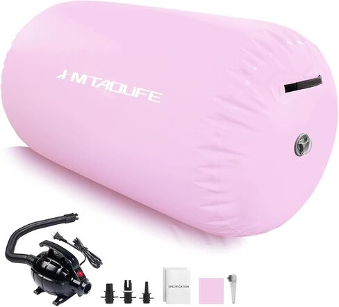 Gymnastics Air Roller Air Barrel, Inflatable Tumble Roller Mat, Back Somersault Backbend Trainer for Yoga Training Cheerleading Home Use in Kuwait