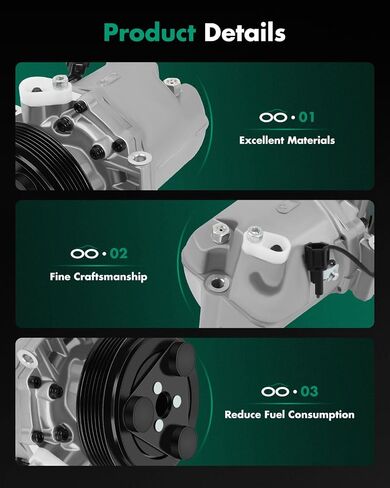 SCITOO AC Compressor CO 11112C Compatible for Nissan Frontier 2.4L for Nissan Frontier 2.5L for Suzuki Equator 2.5L 2005 2006 2007 2008 2009 2010 2011 2012 2013 2014 2015 2016 2017 2018 2019 in Saudi Arabia