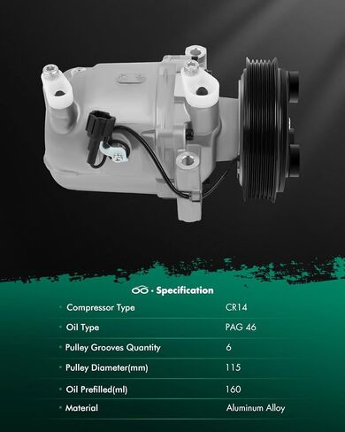 SCITOO AC Compressor CO 11112C Compatible for Nissan Frontier 2.4L for Nissan Frontier 2.5L for Suzuki Equator 2.5L 2005 2006 2007 2008 2009 2010 2011 2012 2013 2014 2015 2016 2017 2018 2019 in Saudi Arabia