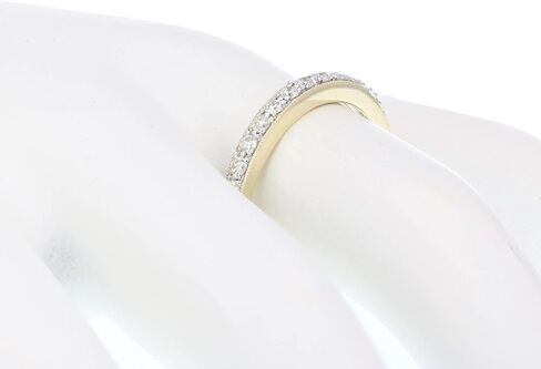 1/5 CTTW إلى 1 CTTW Band Diamond Band for Women ، Milgrain Diamond Wedding Band في 14K Gold Prong Set ، حجم 4.5-10 in Saudi Arabia
