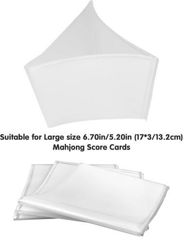 4 PCS Mahjong Card Holder Clear Cover Fits 6.70 x 5.20-inch(Large size) Mahjong Score Card, Mah Jongg League Scorecard Protector Mahjong Card Protector Cover Mahjong Gifts and Accessories in Kuwait