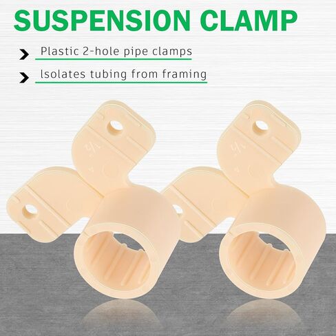 50 Pack 1/2 Inch Pipe Supports Suspension Clamp Butterfly Style Pipe Clamps Pex Clamps for Pex, Copper, CPVC Pipe in Kuwait