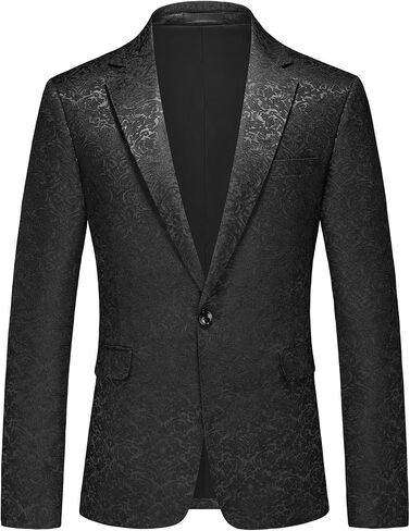 Rogers & Morris Blazer for Men Casual Slim fit Suit Jacket Paisley Chaqueta Floral Men's Sport Coat Party Dress in Kuwait
