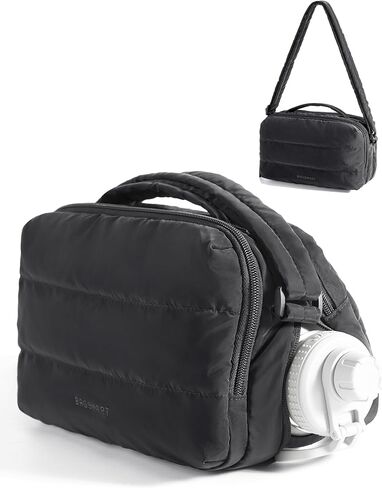 BAGSMART Puffy Water Bottle Crossbody Bags for Women, Small Cross body Purse With Bottle Holder, Hobo Handbag for Travel in Kuwait