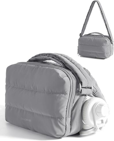 BAGSMART Puffy Water Bottle Crossbody Bags for Women, Small Cross body Purse With Bottle Holder, Hobo Handbag for Travel in Kuwait