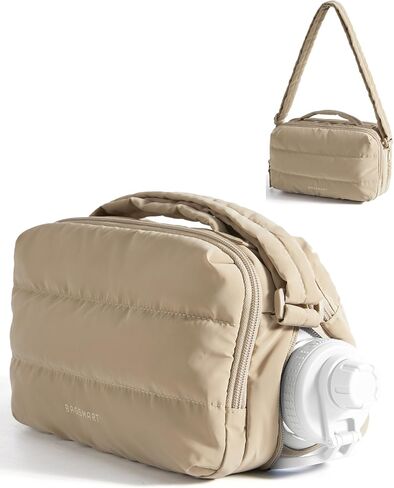 BAGSMART Puffy Water Bottle Crossbody Bags for Women, Small Cross body Purse With Bottle Holder, Hobo Handbag for Travel in Kuwait