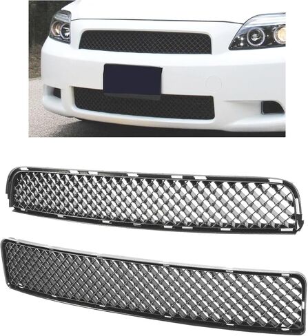 Kojem Front Upper & Lower Grill Compatible with 2005-2010 Scion tC ABS Plastic Bumper Hood Mesh Grille Black in Saudi Arabia