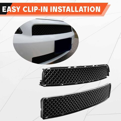 Kojem Front Upper & Lower Grill Compatible with 2005-2010 Scion tC ABS Plastic Bumper Hood Mesh Grille Black in Saudi Arabia