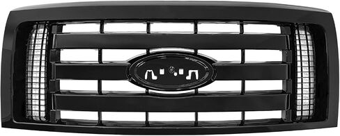 Bewild Front Bumper Grille Assembly Compatible with 2009-2014 Ford F-150 F150 XLT, Silver Chrome Housing and Insert Grille Assembly Guards Replacement for 9L3Z8200D FO1200511 in Saudi Arabia