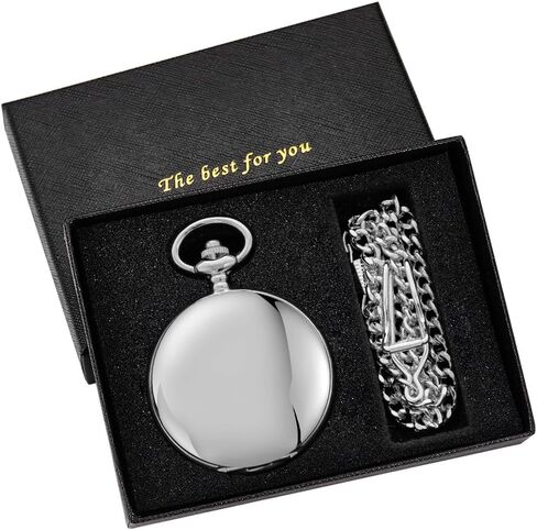 Tiong Smooth Pocket Hatches Quartz Arabic Numerals Men Men Watch watch with chain & box in Saudi Arabia