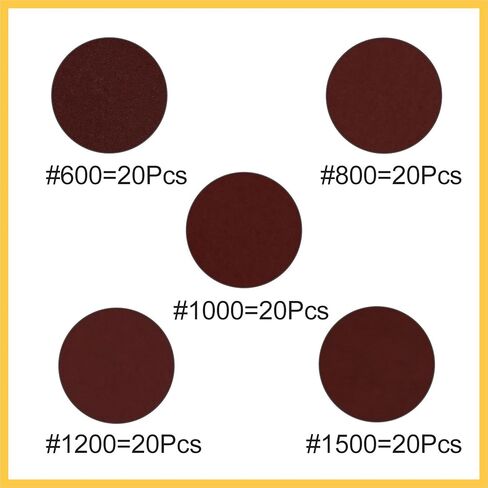 100pcs 2 بوصة الأقراص الرملية وحلقات الصنفرة 600 800 1000 1200 1500 فريك متنوعة من قطع الغيار الصنفرة الأسيلة in Saudi Arabia
