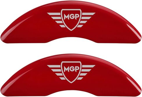 MGP Brake Caliper Covers for Tesla Model S (2012-2020) Fits 19"+ Wheels (Requires Brembo Rear Brakes) Red Powder Coated Finish, Engraved Silver MGP Logo, Aluminum Caliper Covers (Set of 4) in Saudi Arabia