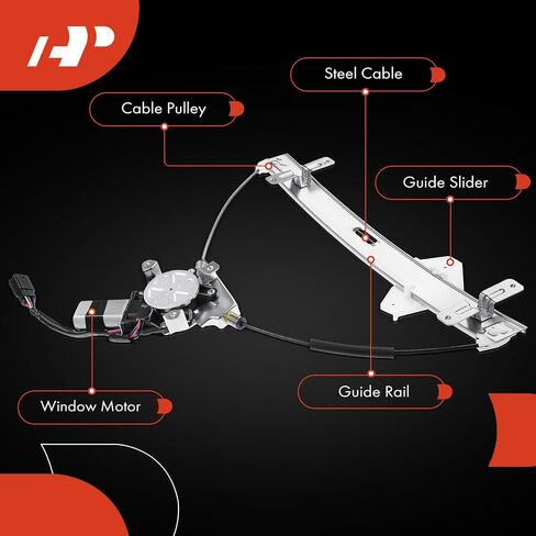 A-Premium Power Electric Window Regulator with 6-Pin Motor Compatible with Acura TL 2004-2008, Front Left Driver Side, Replace# 72250SEP305 in Saudi Arabia