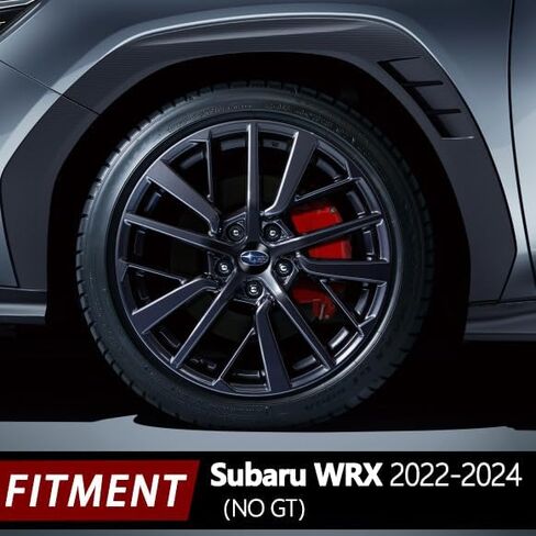 يغطي AOOA الفرجار أغطية الفرجار الفرامل من الألومنيوم الأحمر مناسبة لـ Subaru WRX 2022-2025 （NO GT） （الأمامية والخلفية） in Kuwait